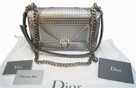 dior diorama bag metallic|authentic christian dior handbags.